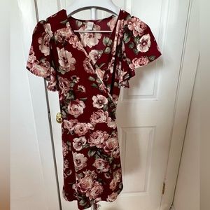 Floral Wrap Dress